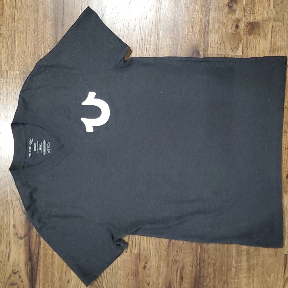Adult unisex True Religion gray v neck tshirt size M